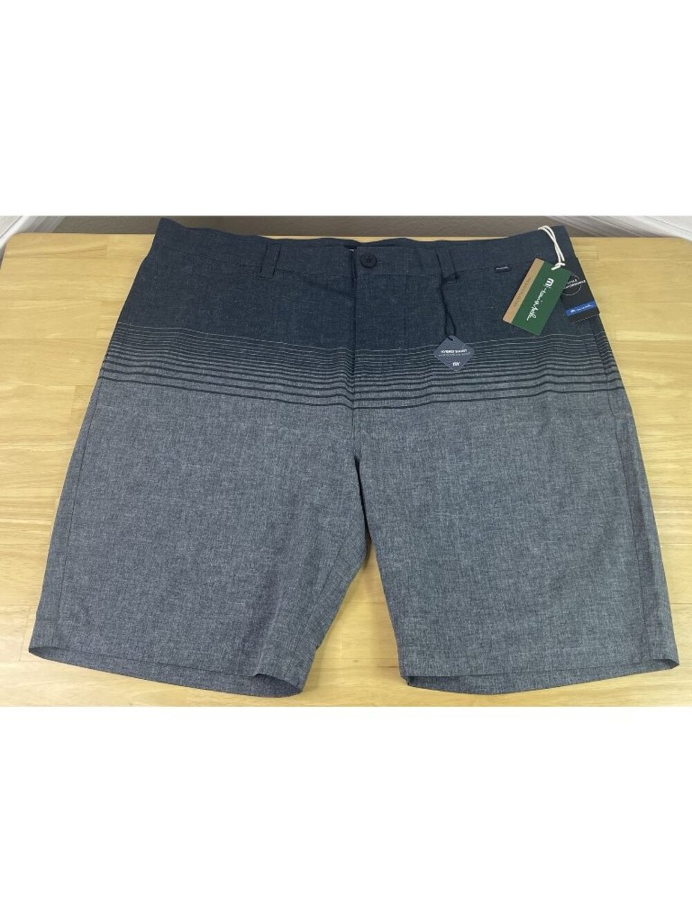 Travis Mathew Playa Del Carmen Heather Quiet Shade Striped Shorts, Men’s 42, NWT